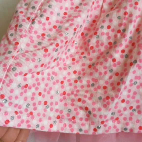 gymboree enchanted winter pink confetti dot corduroy skirt 2T toddler girls - Picture 3 of 7